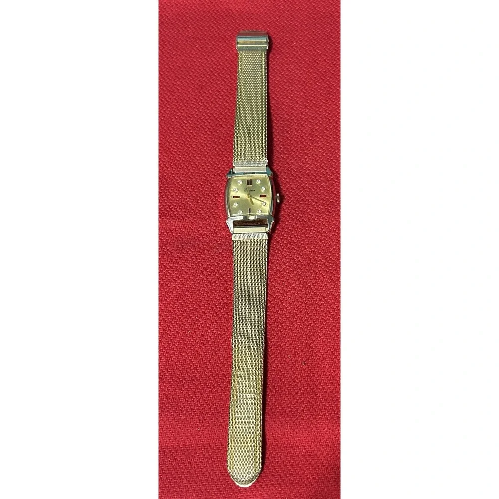 Vintage EASTMAN Diamond + Ruby Swiss Mens Watch Mechanical Hand Wind Read